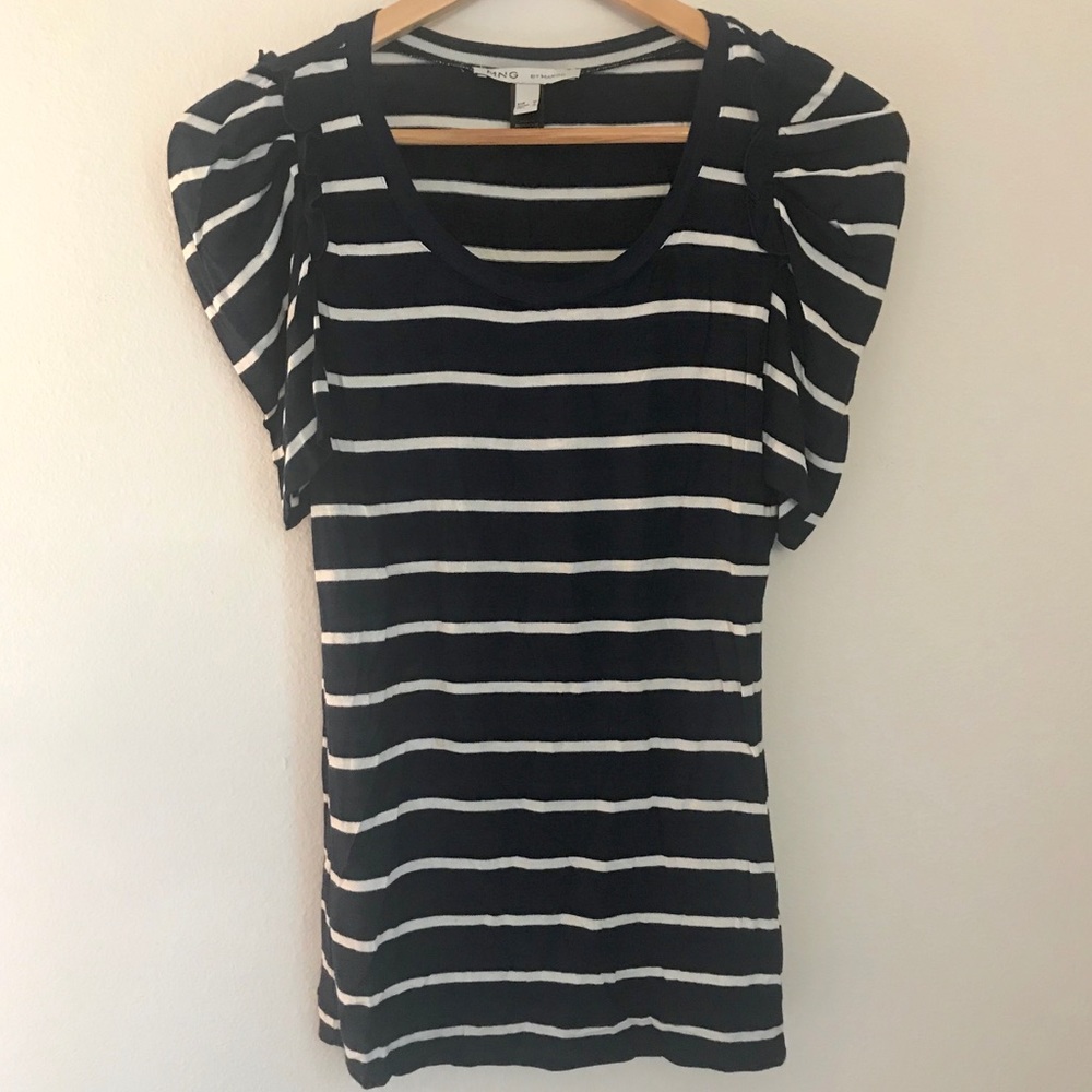 New MNG by Mango Scrunched Shoulder Shirt